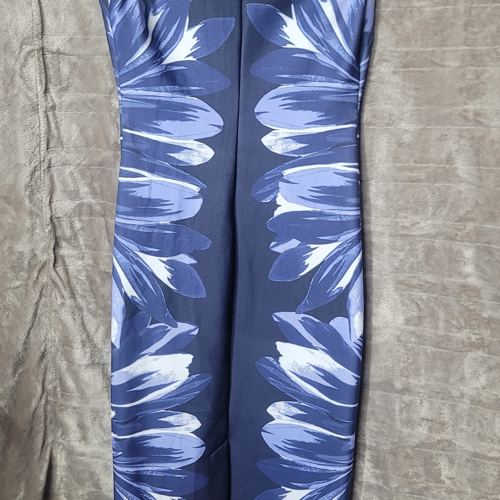 New York & Company Blue Floral Maxi Dress